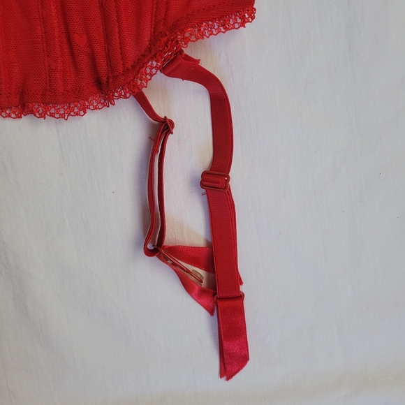 ETAM RED CORSET BUSTIER MERRY WIDOW LINGERE, SIZE 32B, NEW - Picture 8 of 10